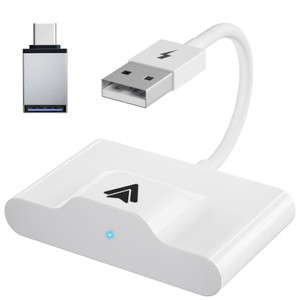 Wireless Adapter for Carplay Android Receiver Mobile Phone Bluetooth Navigation Usb Converter White K484-PEL_0PL0AYRV