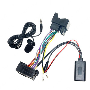 Car Aux Audio Cable Wireless Bluetooth Handsfree Microphone Adapter Harness for E60/e63/e90/e91 Bla K484-PAU_0HSVGXB1