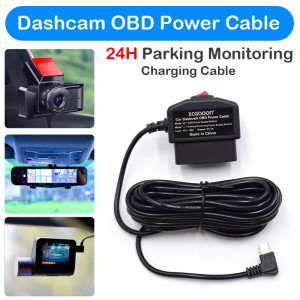 Color Name: Green - XCGaoon 24Hours Car OBD Hardwire Kit With Mini Mico USB Port 5V 3A Charging Cab F640-12000037968793941