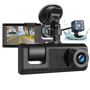 2-inch Screen Car Driving Recorder 3-way HD 1080P 3-lens Parking Monitoring Dvr Video Recorder Black K484-PAU_0FU5BMSS