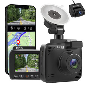 4k Driving Recorder Built-In Wifi GPS Car Dashboard Camera Recorder Dash Cam with Night Vision Dual K484-PAU_0G8PHCY0