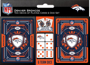 Denver Broncos Playing Cards and Dice Set Z157-598801360