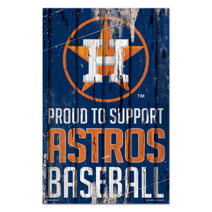Houston Astros Sign 11x17 Wood Proud to Support Design Z157-3208562527