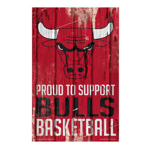 Chicago Bulls Sign 11x17 Wood Proud to Support Design Z157-3208594364