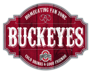 Ohio State Buckeyes Sign Wood 12 Inch Homegating Tavern Z157-7846118206