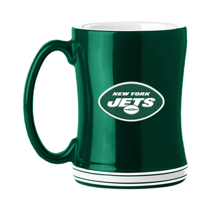 New York Jets Coffee Mug 14oz Sculpted Relief Team Color Z157-629304793