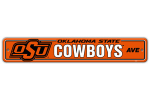 Oklahoma State Cowboys Sign 4x24 Plastic Street Style CO Z157-2324552352