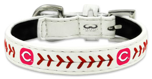 Cincinnati Reds Pet Collar Classic Baseball Leather Size Toy CO Z157-4421405197