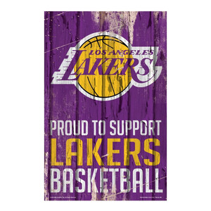 Los Angeles Lakers Sign 11x17 Wood Proud to Support Design Z157-3208596742