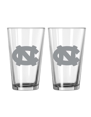 North Carolina Tar Heels Glass Pint Frost Design 2 Piece Set Z157-629380000