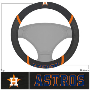 Houston Astros Steering Wheel Cover Mesh/Stitched Z157-4228116592