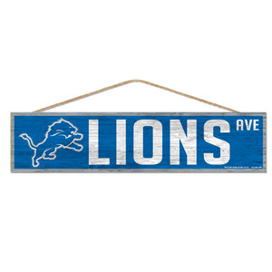 Detroit Lions Sign 4x17 Wood Avenue Design Z157-3208592907