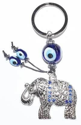 Elephant Evil Eye keychain H558-JK002