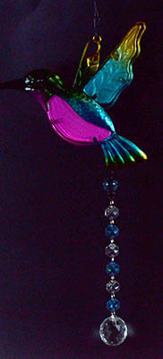 7" x 17" Hummingbird sun catcher H558-FSCWH30