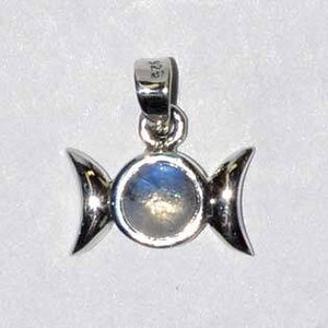 9/16" Triple Goddess Moonstone sterling H558-JMS244MT