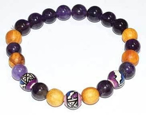 8mm Palo Santo Amethyst bracelet H558-JB8PALA