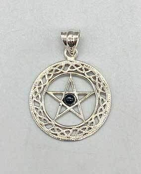 30mm Black Obsidian Pentagram H558-JPBO