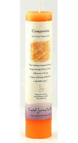 Compassion Reiki Charged pillar candle H558-CPCCOM