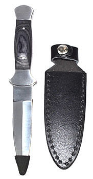 7 1/2" Black wood handle athame H558-RA403