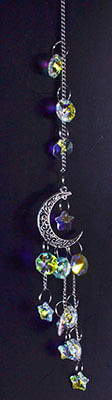 13"  Silver Crescent sun catcher H558-FSCWH04