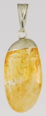 Citrine tumbled pendant H558-JTCIT
