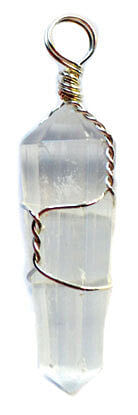 (set of 5) Selenite wire wrapped point H558-JWPSEL5