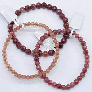 4-8mm Quartz, Strawberry bracelet H558-JB4507