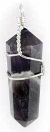 (set of 5) Amethyst wire wrapped point H558-JWPAME5