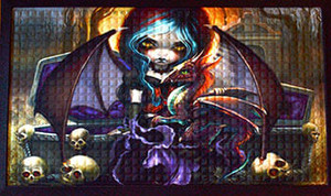 17 5/8" x  19 1/2" Vampire Girl doormat H558-FDM3414
