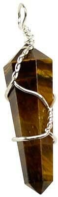 (set of 5) wire wrapped Tiger Eye point H558-JWPTE5