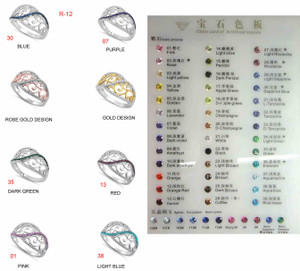 Color: SILVER/ROSE GOLD - ALL CLEAR,Size: Ring Size - 6 - Delicate Vines Spring Ring K290-50558649598225