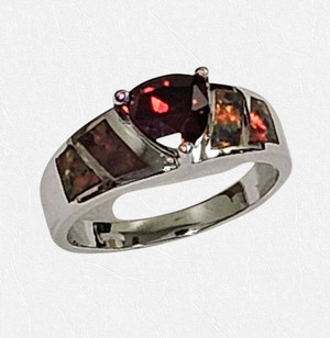 Color: RED,Size: Ring Size - 9 - Opal Love Silver Rings With CZ In 5 Colors K290-51525530616081
