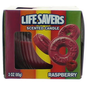 Life Savers Scented Candle 3 oz Jar - Raspberry R654-cliver3