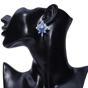 White: Blue - Precious Studs Statement Earrings K290-40993215312
