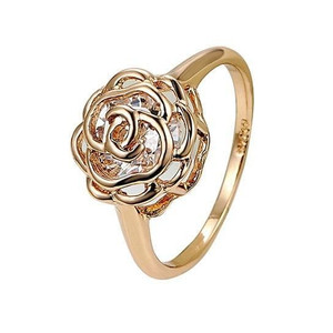 Select Pack: WHITE GOLD,Size: 7 - Rose Is A Rose Rings 18kt Rose Crystals In White Yellow And Rose  K290-13710664040483