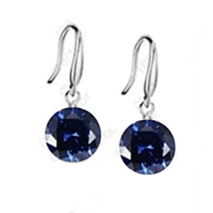 Size: 9mm - Medium,Color: Blue Sapphire - Colorful Diamond in the Sky - Drilled Crystal Diamond in  K290-1261821440