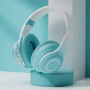 Foldable Bluetooth 5.2 Headphones Gradient Color Design Music Earphone Wireless Gaming Headset green K484-FQZCO_RGDLCBFK