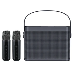 Home Mini Karaoke Speaker Kit Wireless Bluetooth-compatible Dual Microphone Speaker Small Audio Ktv K484-PEL_0OQMCZAV