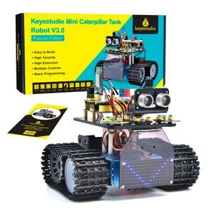 Newly Version! Keyestudio Mini Tank Robot Car V3.0 For Arduino Robot Car Kit DIY Electronic Kit STE F640-3256802816589749