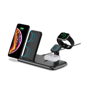 Color: BLACK - 4 in 1 Wireless Fast Charging Hub K290-39594582540374