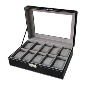 Size: 10 Watch Valet - WATCH VALET Glass Top Watch Boxes For Collection Of 6 or 10 Watches K290-18321857541