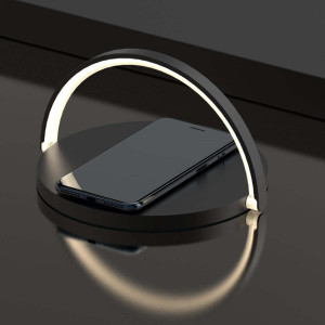 Color: BLACK ECLIPSE - Moonlit Soft Glow LED Light, Wireless Phone Charger And Stand K290-39268326047830