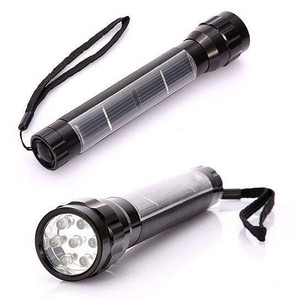Color: Black - Solar LED Flash Light Never Need Batteries K290-44031403032849