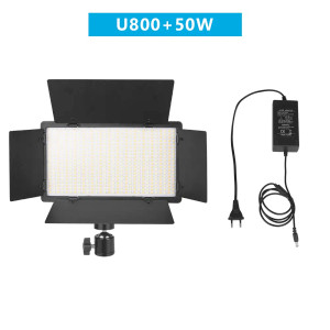 Color: Orange, Plug Type: EU, Ships From: CHINA - New! U800+ LED Video Light Photo Studio Lamp Bi-C F640-12000044615651634