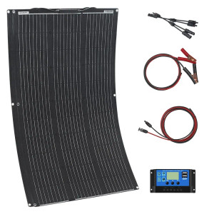 Color: Silver / Gray, Ships From: CHINA - Top Solar panel kit and 300w 200w 100w flexible solar pan F640-12000044829709998
