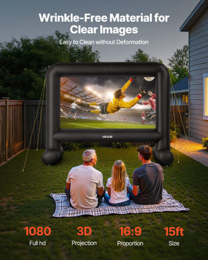 15FT Inflatable Movie Screen, Inflatable Projector Screen with Portable Storage Bag, 16:9 Easy Set  E415-XCQSTYPMZJS1ZSUV8001V1