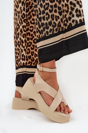 beige - Platform sandals model 209890 Step in style U704-209890