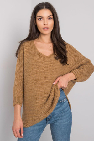brown - Jumper model 159693 Och Bella U704-159693
