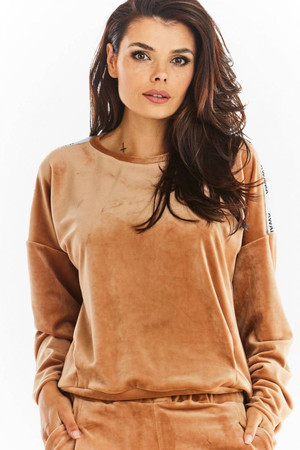 beige - Sweatshirt model 149766 awama U704-149766