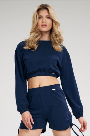 navy blue - Sweatshirt model 162437 Figl U704-162437
